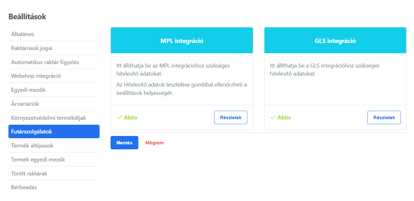 futarszolgalatok