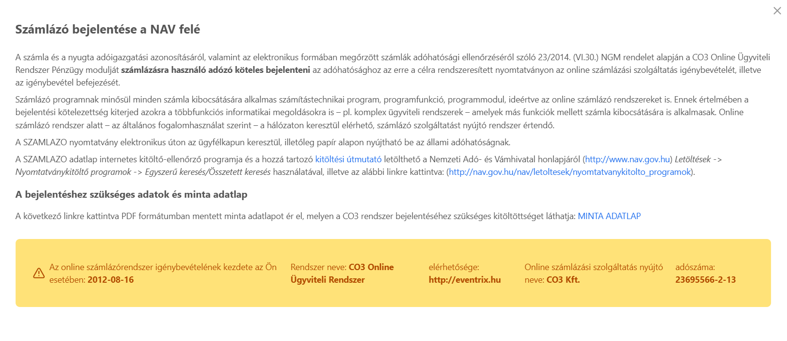 szamlazo_bejelentese_nav